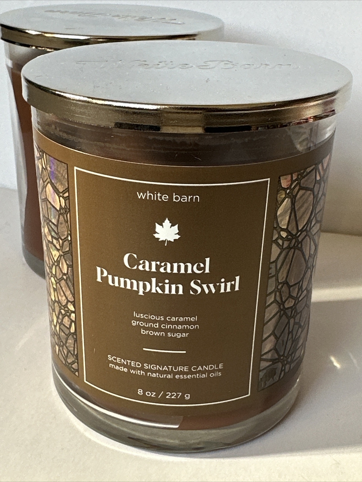 Caramel Pumpkin Swirl Bath And Body Works Single Wick Scented Candle 2pcs New eBay