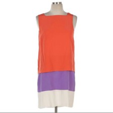 Gucci Tricolor Silk Tiered Shift Dress - Size US6, IT42