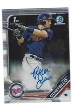 Ryan Costello 2019 Bowman Chrome Autograph Card # CPA-RC, Minnesota Twins