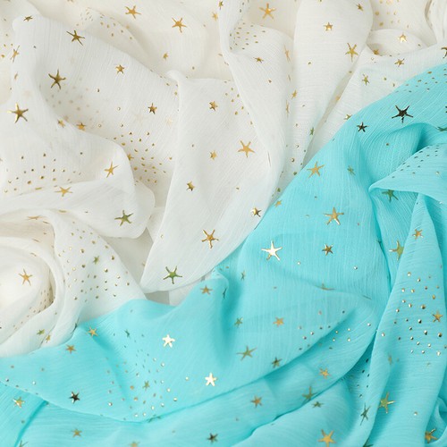 Star Bronzing Crepe Chiffon Fabric Cloth for Sewing Dress Craft Material 150cm - Picture 8 of 22