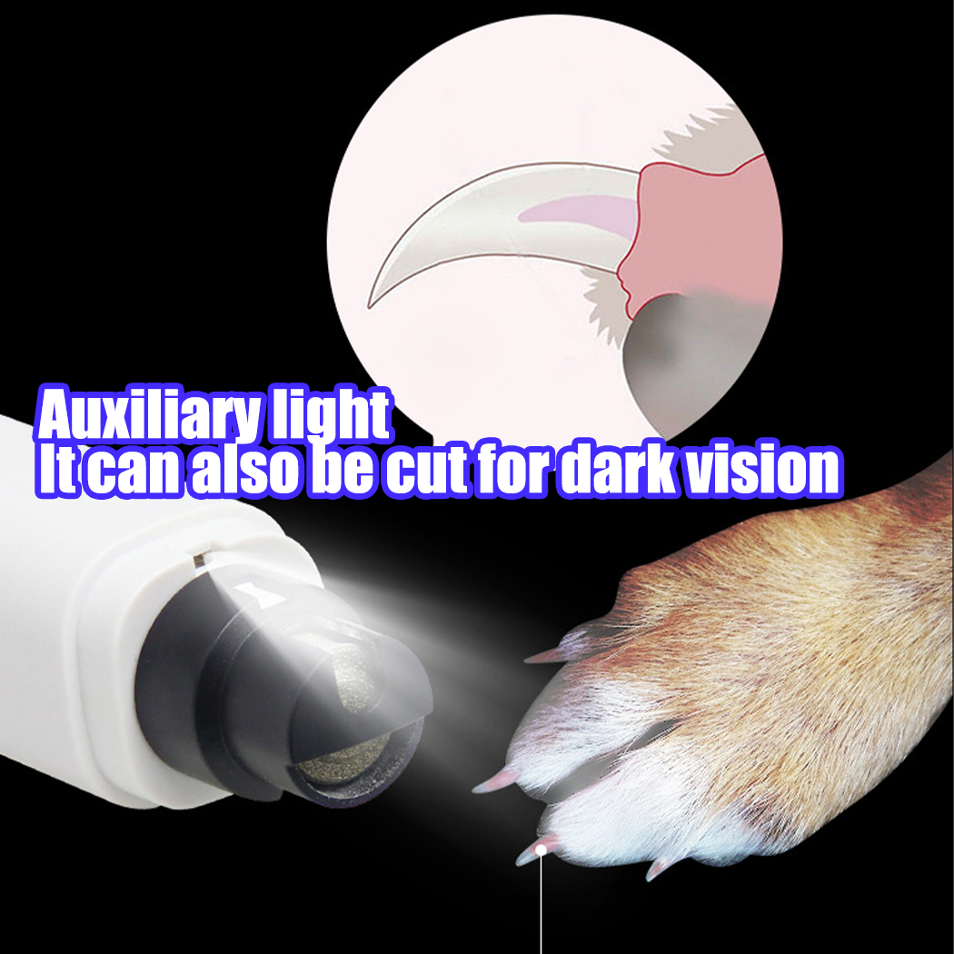 Electric Dog Toe Nail File Grinder Clippers Pet Cat Claw Grooming