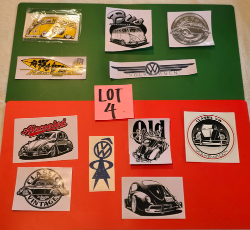 Vintage VW sticker LOT of 10 for Beetle / Bus