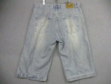 PJ Mark Jean Shorts Mens 38 Denim Jorts Hip Hop Baggy Skater Wide Leg