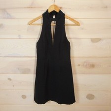 Express Womens Size 4 Mini Dress Black Lace Sleeveless Cut Out Zip Closure