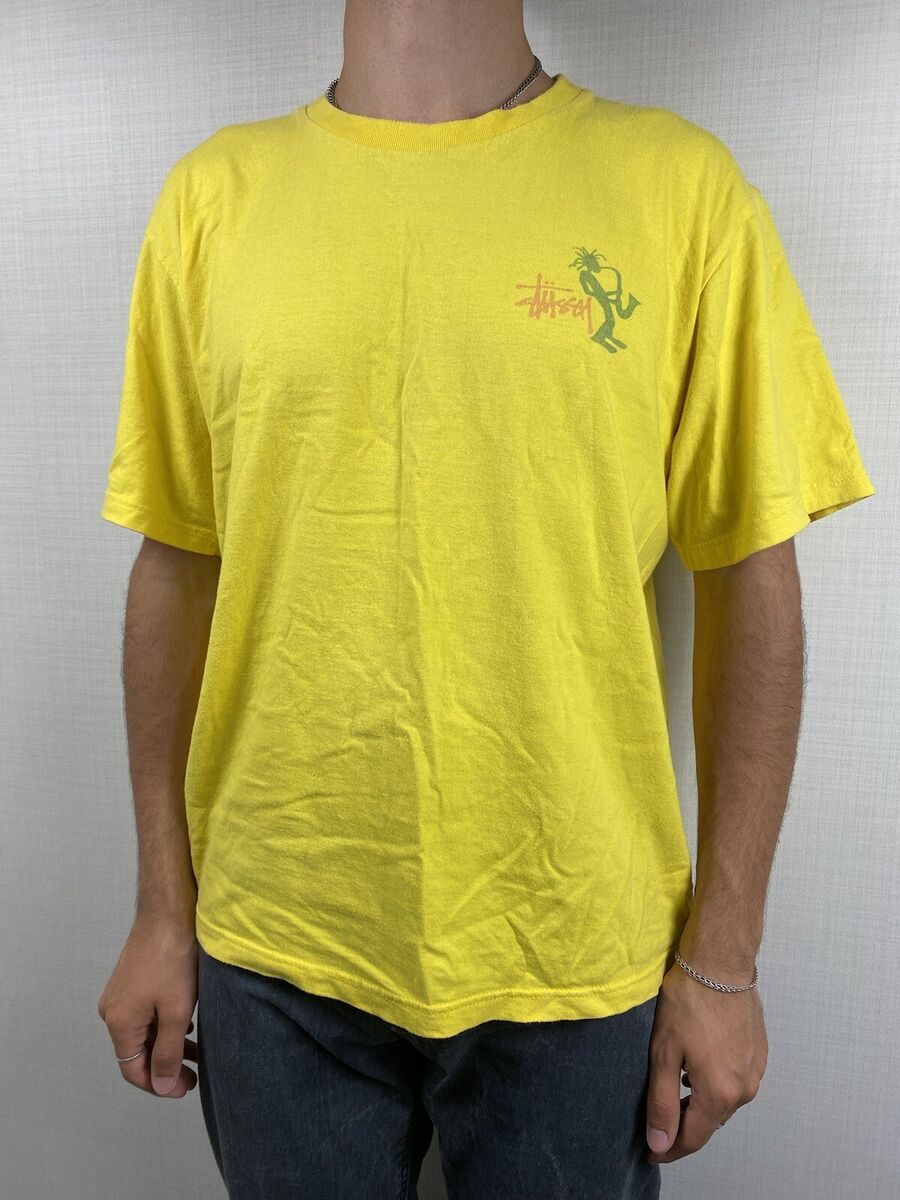 Rare Stussy Outdoor 90s Jazz Man Saxophone Vintage Cotton T Rare Stussy Outdoor 90s Jazz Man Saxophone Vintage Cotton T