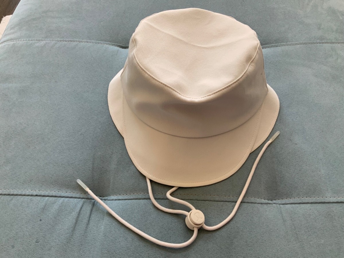 Lululemon Wide-Brim Bucket Hat with Strap, White Opal, XS/S, NWT Lululemon wide-brim bucket hat with strap | Mercari main image 4