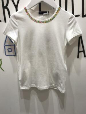 WHITE SHORT SLEEVE SHIRT (SIZE: 2/5A) ''MISS BLUMARINE'' TS51/S2/888 (-50%)