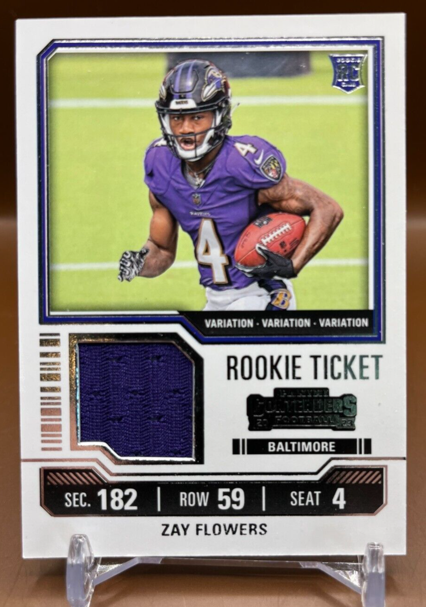 2023-24 Panini Contenders Zay Flowers Rookie Ticket Jersey Patch