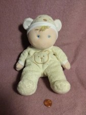 9" Eden Learning Curve YELLOW SOFT DOLL RATTLE plush stuffed baby toy