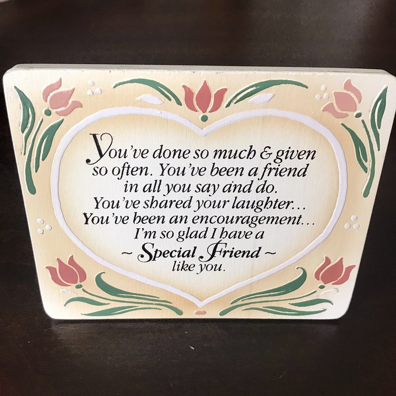 Hallmark Special Friendship Table-Top or Wall-Hanging Sign