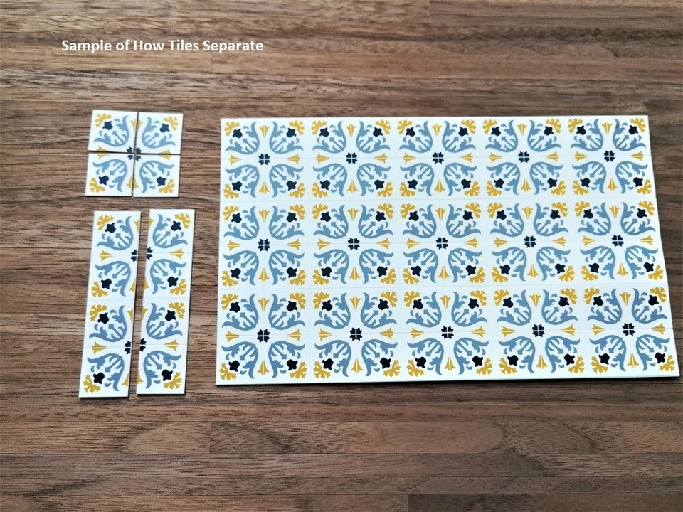 Hoja de suelo de baldosas miniatura para casa de muñecas gris y blanco escala 1:12 piezas de ruptura Foto 4 de 4