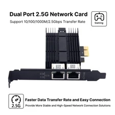 Dual Port 2.5GB Network Card PCIE X1 to RJ-45 Intel I226 Controller NIC Adapter