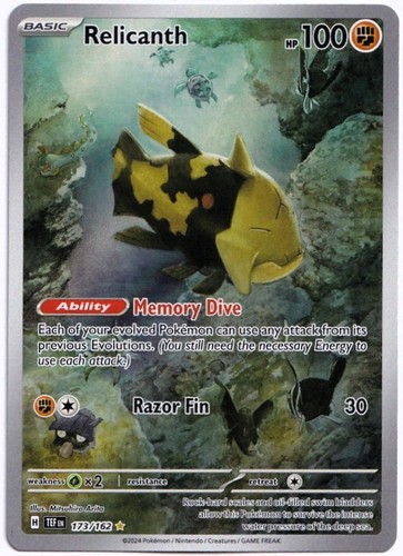 Relicanth Illustration Rare Holo 173/162 Sv:05 Temporal Forces