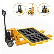 2 Drum Spill Platform with Drain and Forklift Pockets 20 Gallon Sump, 4,400 lb