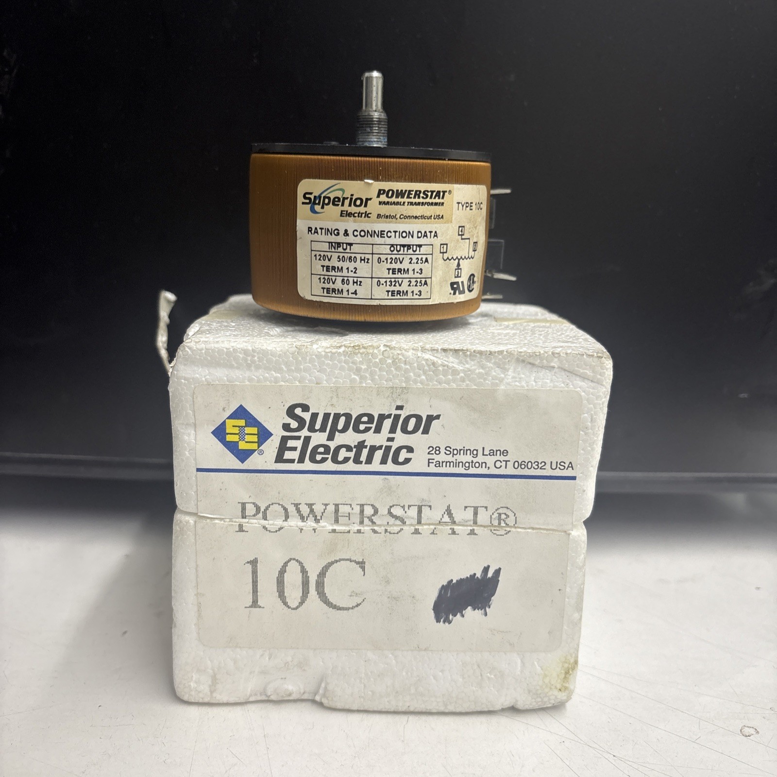 SUPERIOR ELECTRIC POWERSTAT 10C TRANSFORMER