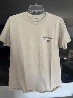 Coors Banquet Beer T-shirt tan size medium M used
