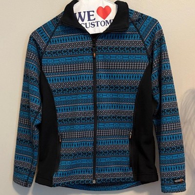 Kerrits Teal and Black Patterned Jacket