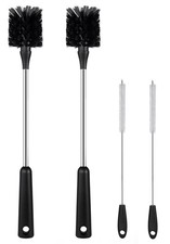4 Pack Water Bottle Brush Straw Cleaner Set,Stainless Steel Long Handle Baby...
