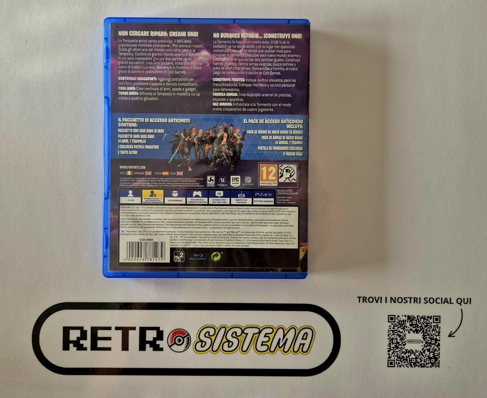 Playstation 4 PS4 Fortnite PAL Versione Italiana Rara copia fisica da collezione - Immagine 2 di 3