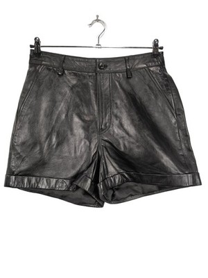 BA&SH High-Waist-Shorts Damen Kurze Hose Gr. DE 40 schwarz extravaganter Stil
