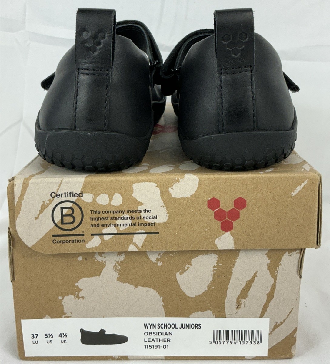 ストラップ Vivobarefoot Wyn School Juniors 5.5 US Obsidian Leather | eBay
