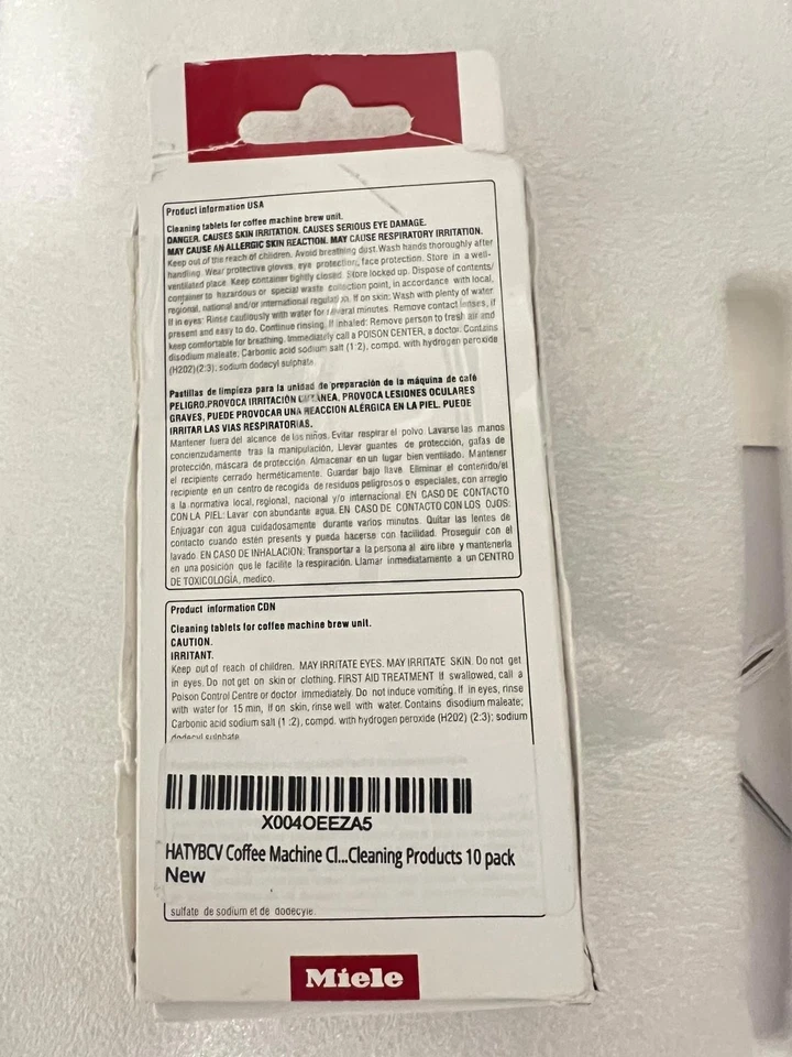 Чистящие таблетки Miele для кофемашин — 10 таблеток — новые - Изображение 2 из 2