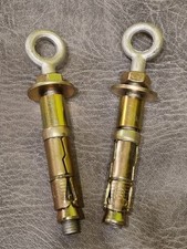 2 x M10 10mm x 125mm Masonry Wall Rawl Shield Anchor Closed Eye Expansion Bolt