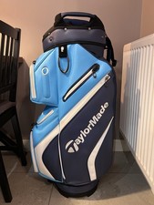 TaylorMade Golf Cart Bag 14-Way Divider Blue/White Excellent Used Condition