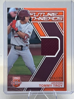 #ad 2023 Panini Elite Extra Edition Future Threads Tommy Troy #FT TT Orange... $2.80