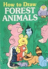 Vintage How to Draw Forest Animals Watermill Press Kids Art Book 1985