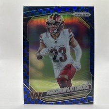 2025 Panini Prizm NFL Marshon Lattimore Black And Blue Checkerboard SP - NM