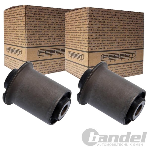 2X Febest Hinterachsbuchsen Querlenkerlager Passend FüR Nissan Pathfinder Links+-image