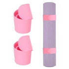 2Pcs Yoga Mat Strap Slap Band One Snap Yoga Mat Slap Band, Light Pink