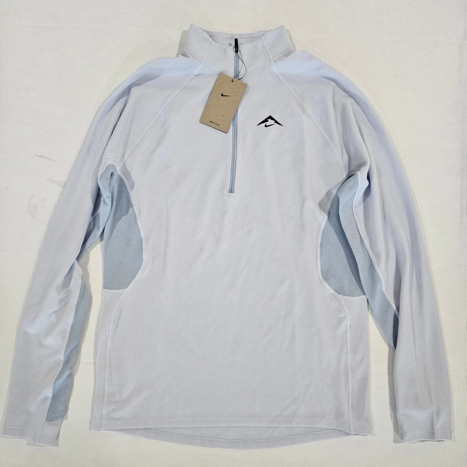 Nike Trail Dri-FIT 1/2 Zip Mid Layer Top Men's Size Small Light Blue FV9994-085