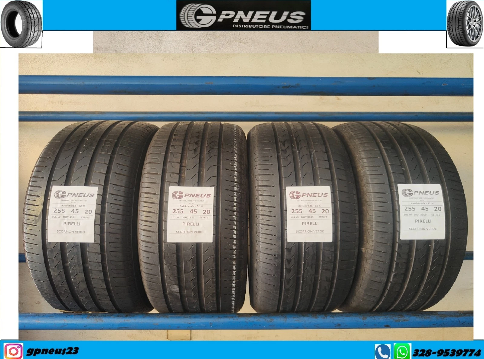 255 45 20  101 W   Pirelli  Scorpion Verde        PNEUMATICI USATI - 82%