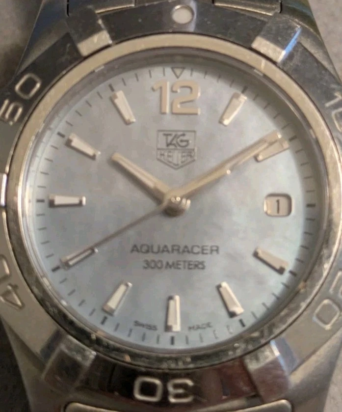 Reloj TAG Heuer Aquaracer 300M Autenticado MOP WAF1417.RWM1051 Funciona Nuevo Batt Foto 2 de 4