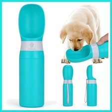 Portable Dog Water Bottle, Stainless Steel 14 OZ Leak Proof Puppy Water Dispe...