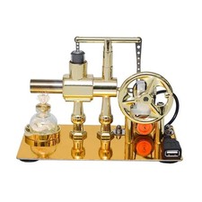 Hot Air Single Cylinder Stirling Engine Generator Toy Physics Science Invention