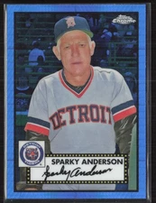 2021 Topps Chrome Prism Blue Sparky Anderson #625 Tigers