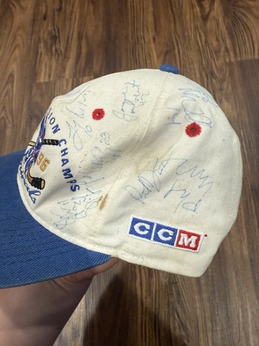 Sombrero 1996 Milwaukee Admirals CCM División Medio Oeste Campeones Autografiado De Colección AHL - Imagen 2 de 10