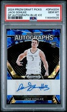 2024 PRIZM DRAFT PICKS JACK GOHLKE DP AUTOGRAPH-BLUE ICE /75 PSA 10