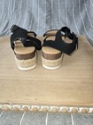 Womens SODA Bryce Black Open Toe Espadrille Platform Wedge Sandals Size 6 — photo 3