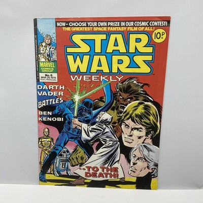 Star Wars Weekly #8 United Kingdom Thomas Chaykin Leialona  B&W 1978 vintage