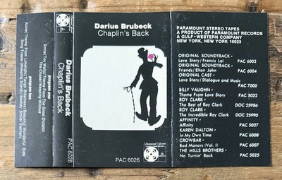 Darius Brubeck Chaplin's Back 1972 Cassette