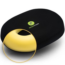 ErgoFoam Orthopedic Donut Pillow for Tailbone Pain Donut Seat Cushion for H...