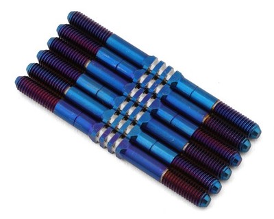 JConcepts RC10 B7/B7D Fin Titanium Turnbuckle (Burnt Blue) (6) [JCO51361]