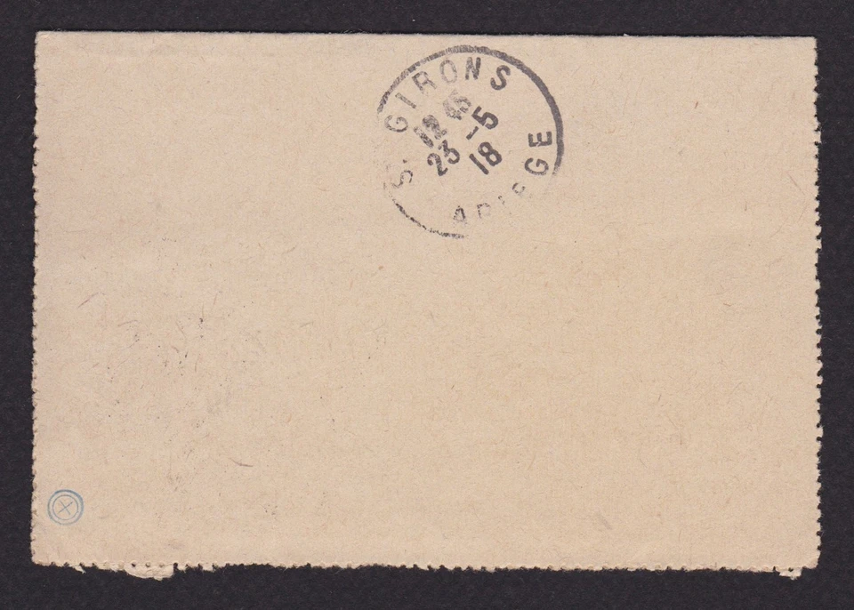 FRANCE 1918, Lettercard to Ariege, Fieldpost, WWI - Image 2 of 3