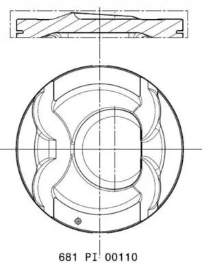 Pistone motore fortemente anodizzato 681 PI 00110 000 MAHLE per KIA HYUNDAI