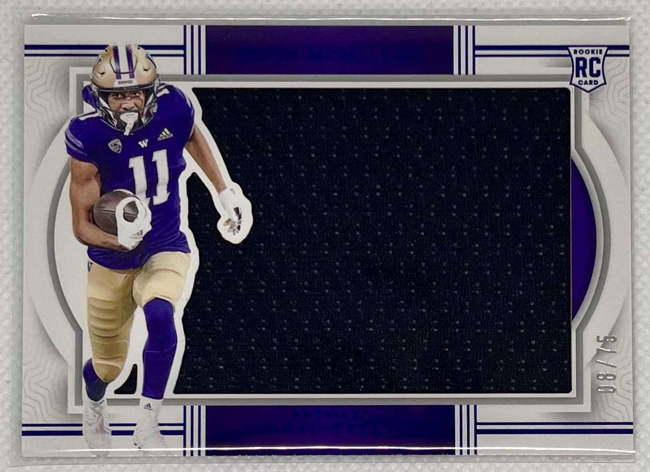 Jalen McMillan Rookie 2024 Panini National Treasures Collegiate Silhouettes /75
