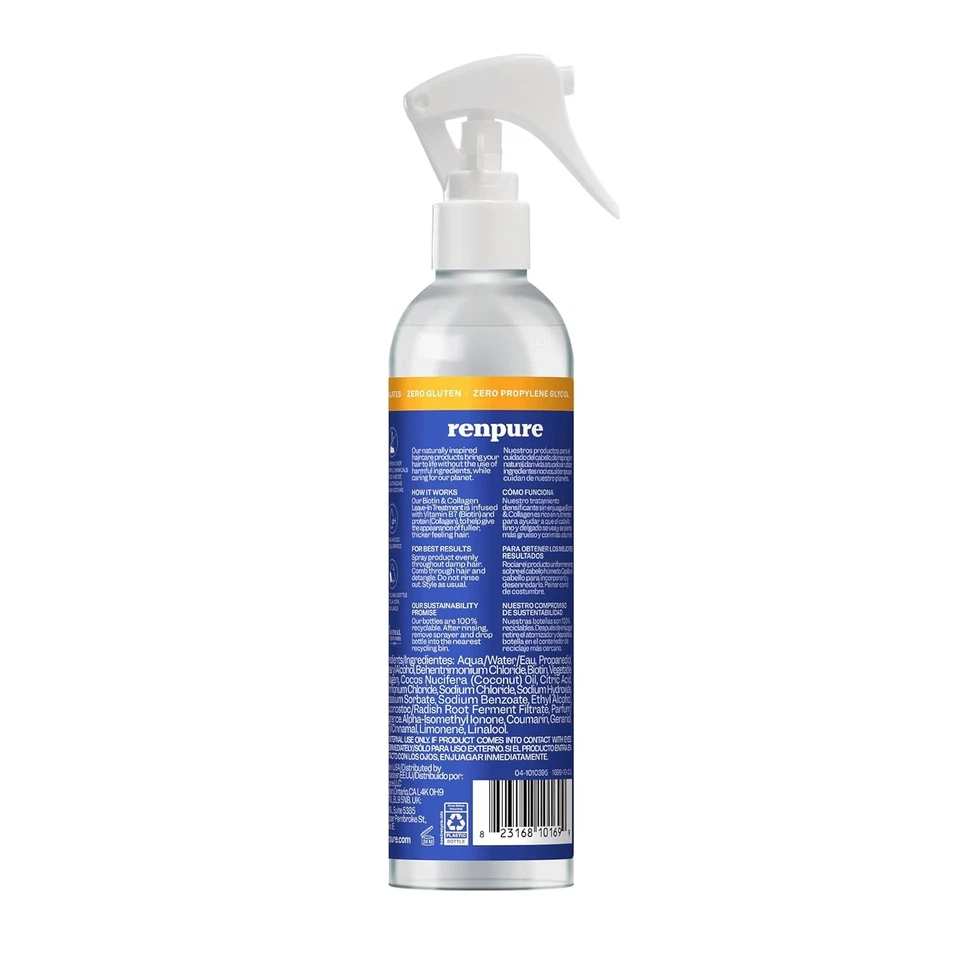 Acondicionador sin enjuague Renpure Biotina y Colágeno 8 fl oz (paquete de 1), azul  Foto 2 de 4